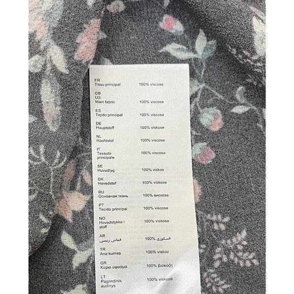 Maje Printed Ciller Two-Tone Floral Shirt Button Up Blouse Size 2 or Medium - Picture 11 of 11